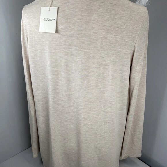 Majestic Filatures Women’s Soft Touch Open Cardigan – Ecru – Size M - Picture 7 of 9